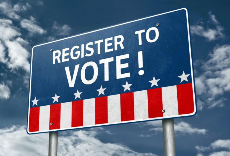 Register to Vote - roadsign information