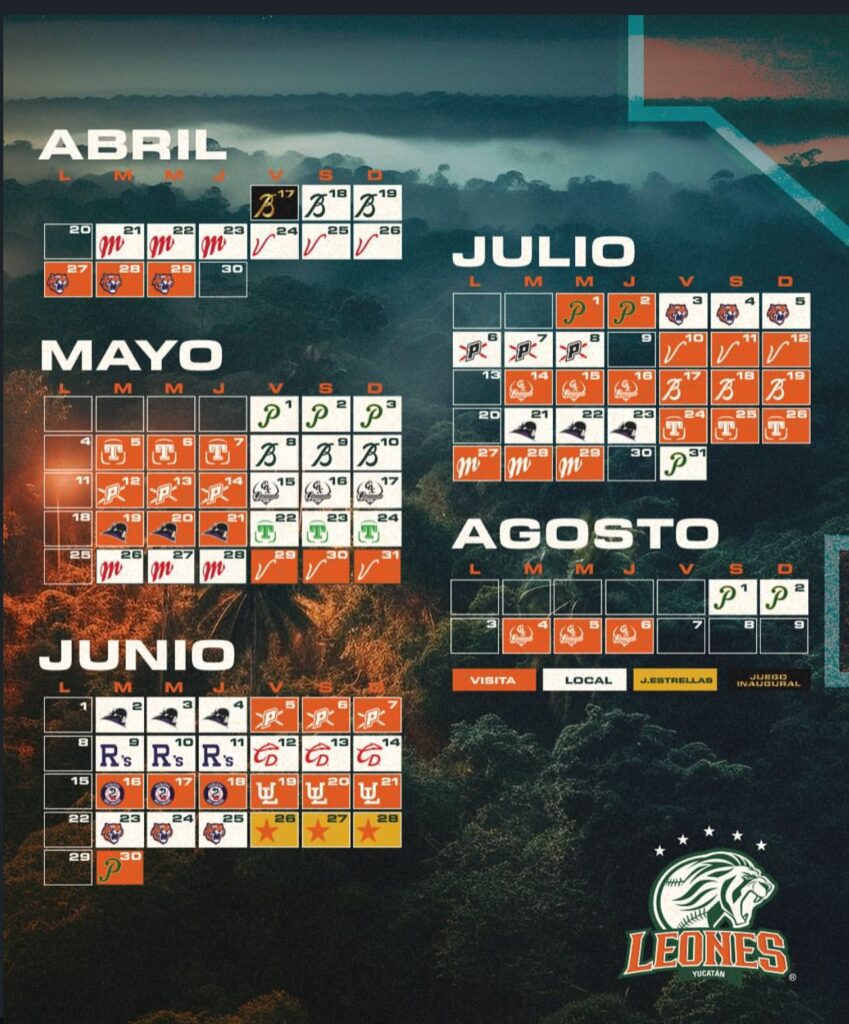 Leones de Yucatán 2026 Season - Calendar