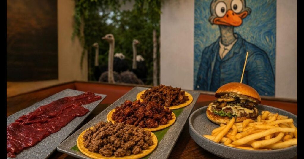 Ostrich meat in Merida