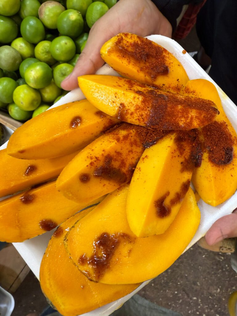 Delicious mango with chile